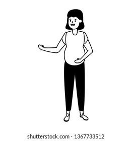 happy pregnant woman