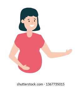 happy pregnant woman