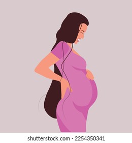 happy pregnant woman . trimester. maternity