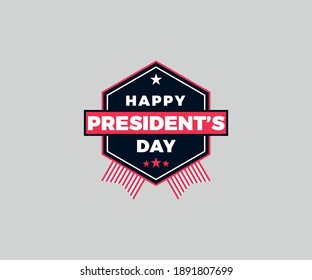 Happy President day - America President day holiday emblem label vintage retro typography logo design template