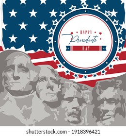 Happy president day card. United States national celebration - Vector