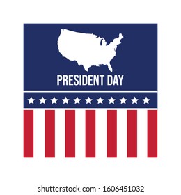 Happy president day february design image vector. President day usa national holiday vector image