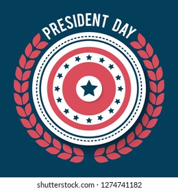 Happy president day illustration. American president day poster. President day anniversary background.  Washington's Birthday and presidents day - Illustration