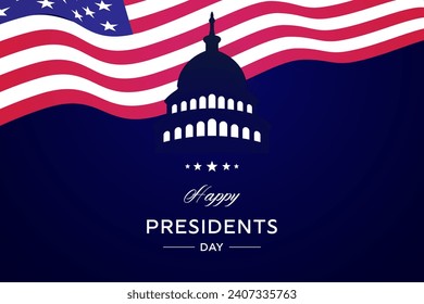 Happy President day united states holiday democracy banner flyer template