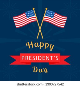 Happy President Day Vector Illustration, United States of America President day