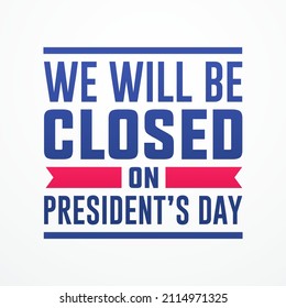 happy president's day 21 february modern creative banner, sign, design concept, social media post, template with blue and red colors on an abstract american background 