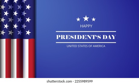 Happy President's Day 4 Background. Suitable for Banner, Poster, Greeting Card. Vector Illustration. 