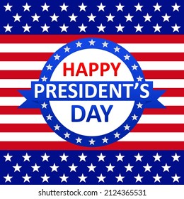 
happy president's day in american flag social media template
