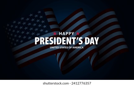 Happy President's Day Background Design. Banner, Poster, Greeting Card. Vector Illustration