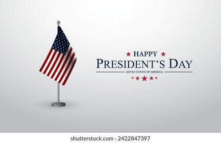 Happy President's Day Background Design. Banner, Poster, Greeting Card. Vector Illustration