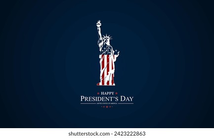 Happy President's Day Background Design. Banner, Poster, Greeting Card. Vector Illustration