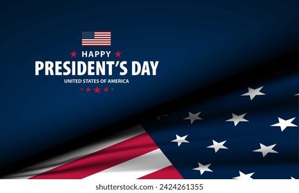 Happy President's Day Background Design. Banner, Poster, Greeting Card. Vector Illustration