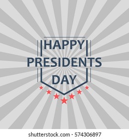 Happy Presidents Day background. Design for greeting card, poster and banner. Vector Illustration.