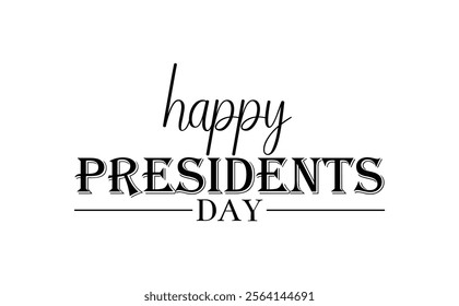 Happy Presidents Day background with flag USA. Vector illustration
Happy President's Day typography with american flags. Presidents day poster, banner, card, postcard, invitation or promo sign.