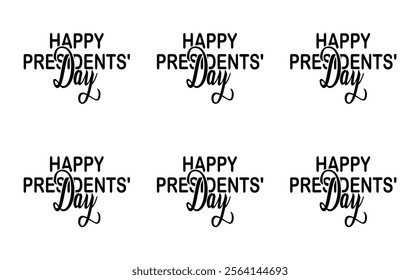 Happy Presidents Day background with flag USA. Vector illustration
Happy President's Day typography with american flags. Presidents day poster, banner, card, postcard, invitation or promo sign.