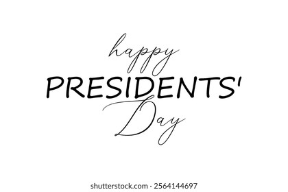 Happy Presidents Day background with flag USA. Vector illustration
Happy President's Day typography with american flags. Presidents day poster, banner, card, postcard, invitation or promo sign.