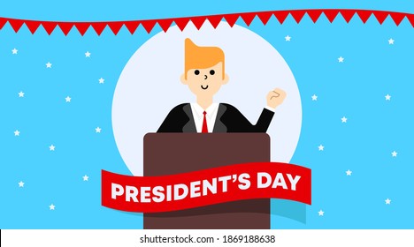 Happy President's Day Background Illustration Vector