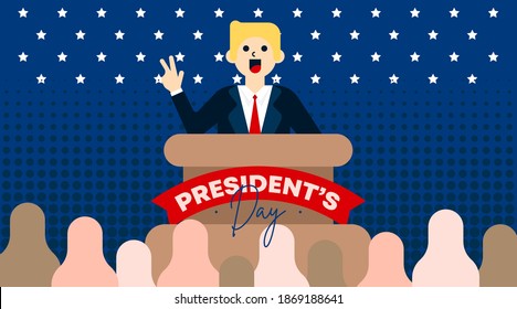 Happy President's Day Background Illustration Vector