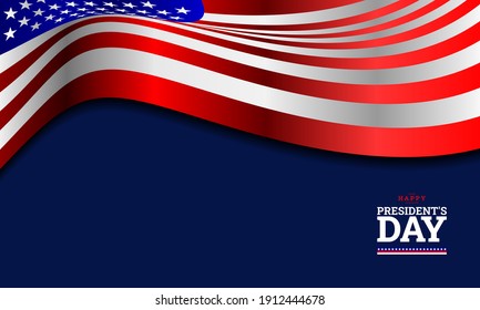 Plantilla de antecedentes del Día del Presidente Feliz. Celebración de Estados Unidos. Es adecuado para banners, carteles, volantes, sitios web, publicidad, etc. Ilustración vectorial