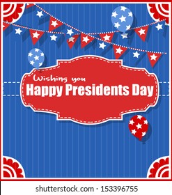 Happy Presidents Day Background Vector Illustration