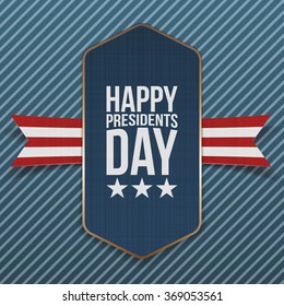 Happy Presidents Day big realistic american Banner
