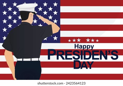 Happy presidents day card. vector illustration 