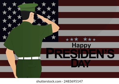 Happy presidents day card. vector illustration 