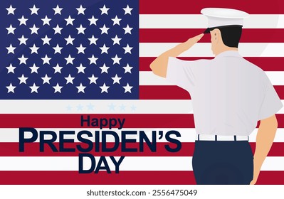 Happy presidents day card. vector illustration 