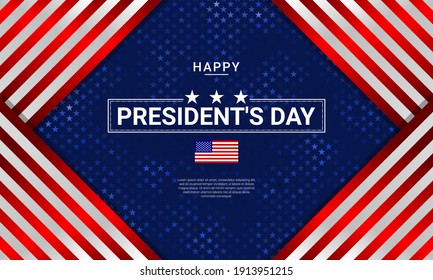 Happy President's Day. Celebration background design template. It is suitable for posters, banners, flyers, advertising, etc. Vector illustration