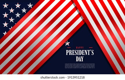 Happy President's Day. Celebration background design template. It is suitable for posters, banners, flyers, advertising, etc. Vector illustration