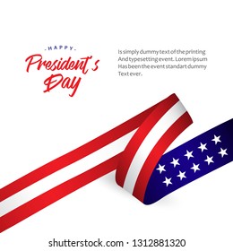 Happy President's Day Celebrations Vector Template Illustration