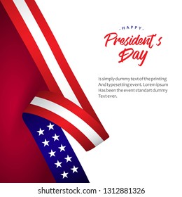 Happy President's Day Celebrations Vector Template Illustration