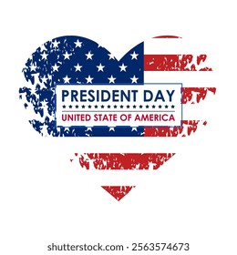 Happy Presidents Day Concept with the US National Flag Vector illustration. Design for banner, cards, prints, social media, poster, flyer and background design template.