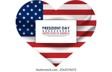 Happy Presidents Day Concept with the US National Flag Vector illustration. Design for banner, cards, prints, social media, poster, flyer and background design template.