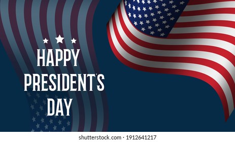 Happy president's day  february united states america banner background, vector illustration