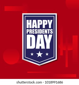 Happy president's day in a frame on a red stylish background Happy president's day in a frame on a red stylish background