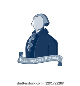 Happy Presidents Day, George Washington's Birthday, vector