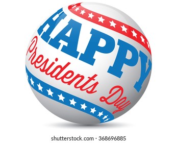 Happy Presidents Day globe.Vector