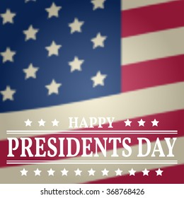 Happy Presidents Day greating card. Vector illustration.