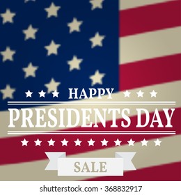 Happy Presidents Day greating card. Vector illustration.