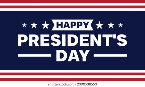 Happy President's Day greeting card vector