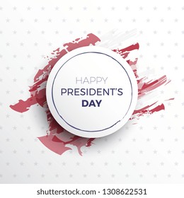 happy presidents day modern banner template. realistic 3d paper cut vector illustration. easy to edit and customize. eps 10