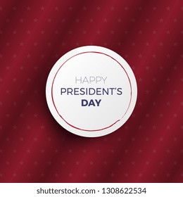 happy presidents day modern banner template. realistic 3d paper cut vector illustration. easy to edit and customize. eps 10