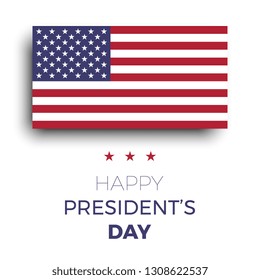 happy presidents day modern banner template. realistic 3d paper cut vector illustration. easy to edit and customize. eps 10