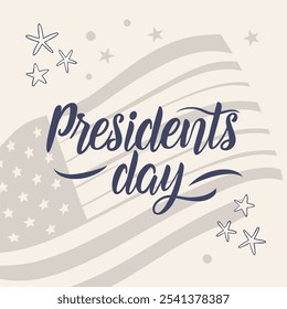 Feliz dia dos presidentes cartaz design