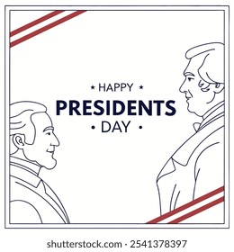 Feliz dia dos presidentes cartaz design