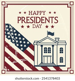 Happy presidents day poster design