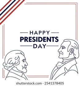 Feliz dia dos presidentes cartaz design