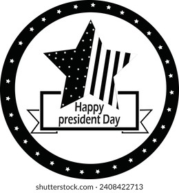 Happy presidents day silhouette design on a background