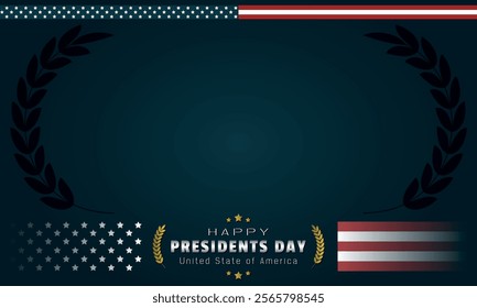 Happy Presidents Day Template. President's day presentation with copy space area